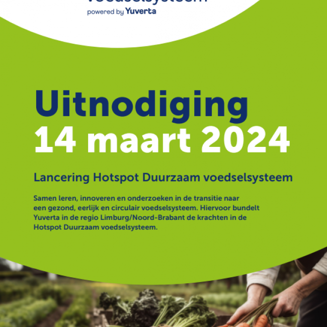 Bijeenkomst: Lancering Hotspot duurzaam voedselsysteem | 14 maart 2024