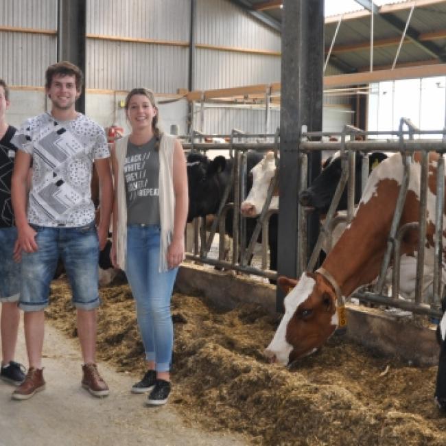 vlnr Maike Vlassak, Rens, Kristie en Erik van Leunen